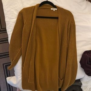madewell mustard cardigan S